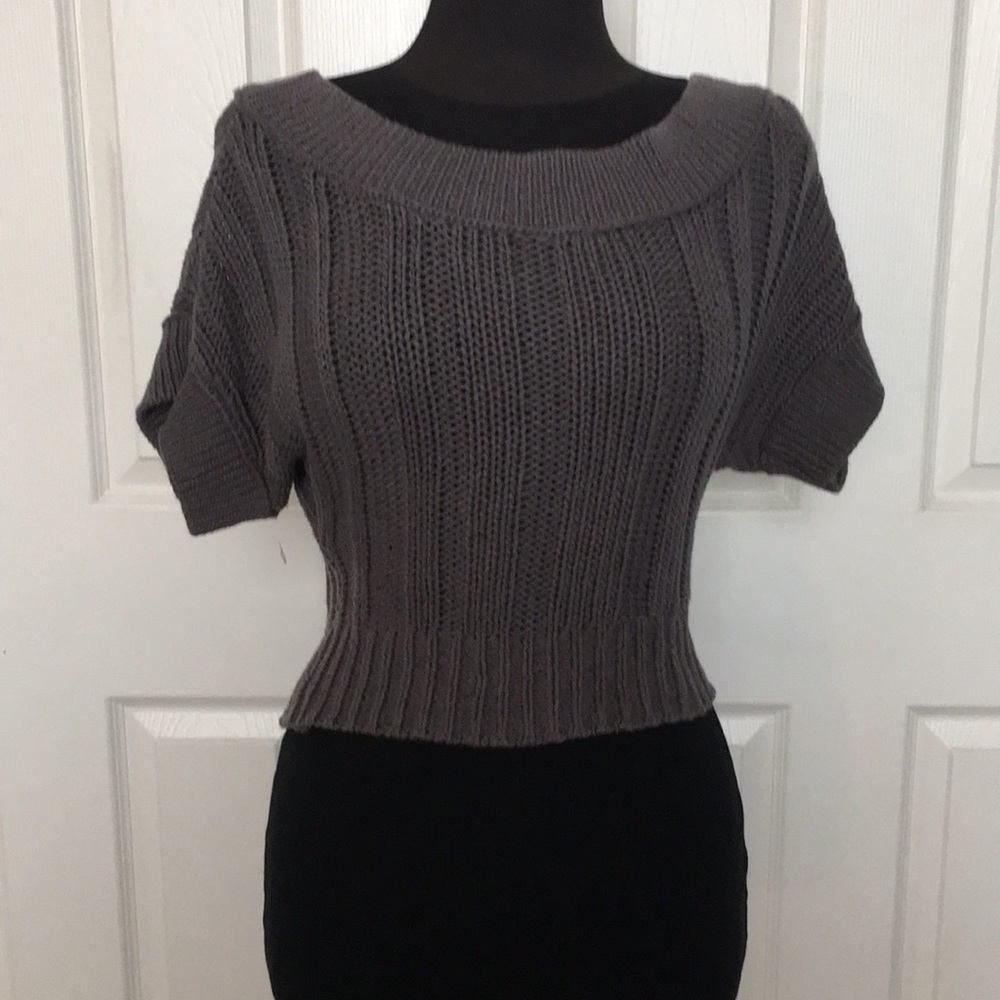 Crop off the shoulder sweater